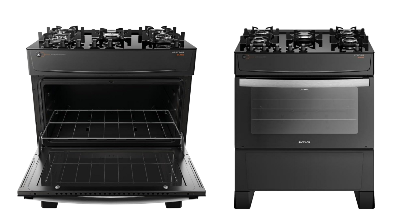 Fogão Atlas 5 Bocas Preto Atenas Glass Bivolt Preço: Vale a Pena Comprar?
