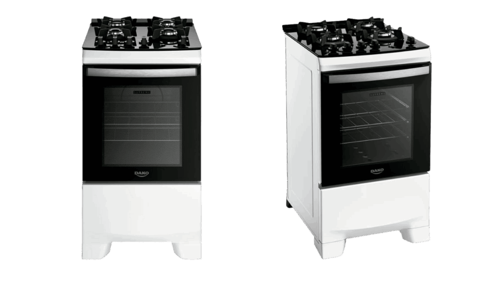 fogão dako supreme glass 4 bocas branco mesa de vidro vale a pena