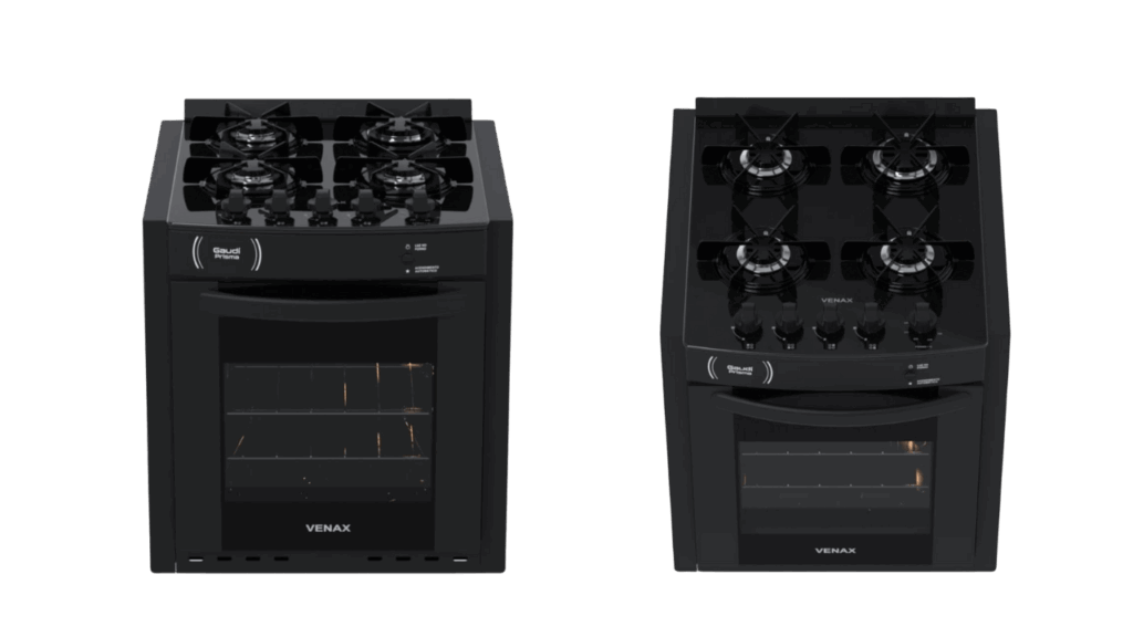 Fogão Gaudi Prisma Vítreo BL 4Q Preto Vale a Pena