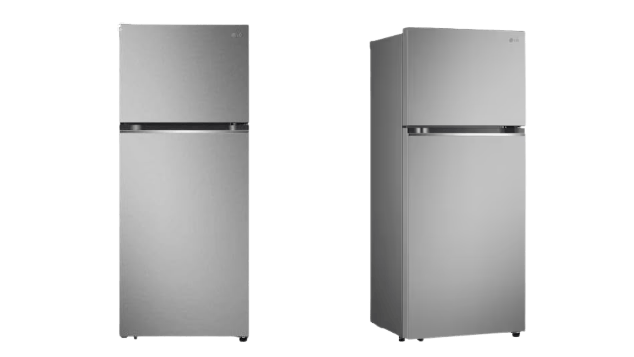 Geladeira LG Frost Free Inverter 375L Duplex Inox Look GN-B372PFMB
