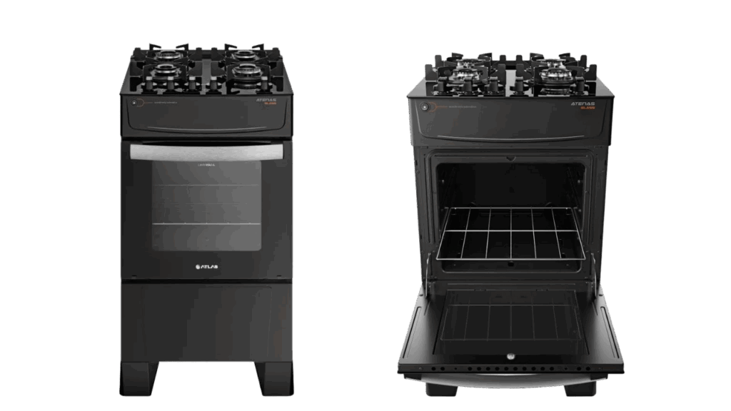 Fogão Atlas 4 Bocas Preto Atenas Glass é bom?
