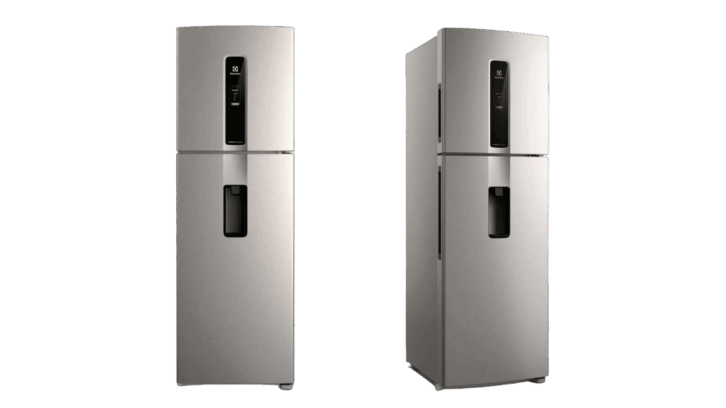geladeira Electrolux Frost Free Inverter 410L Água na Porta com AutoSense Duplex Inox Look IW46S