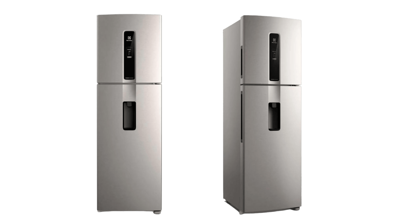geladeira Electrolux Frost Free Inverter 410L Água na Porta com AutoSense Duplex Inox Look IW46S