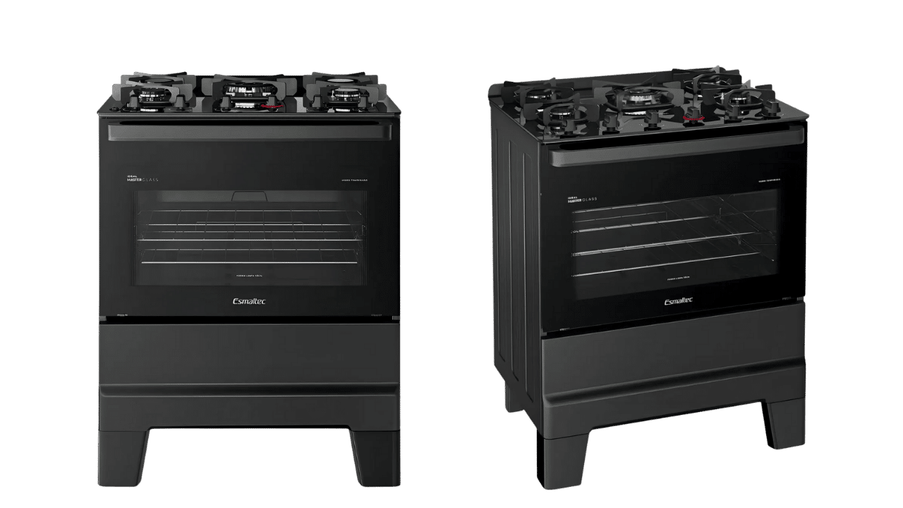 fogão Esmaltec Ideal Master Glass 5 bocas