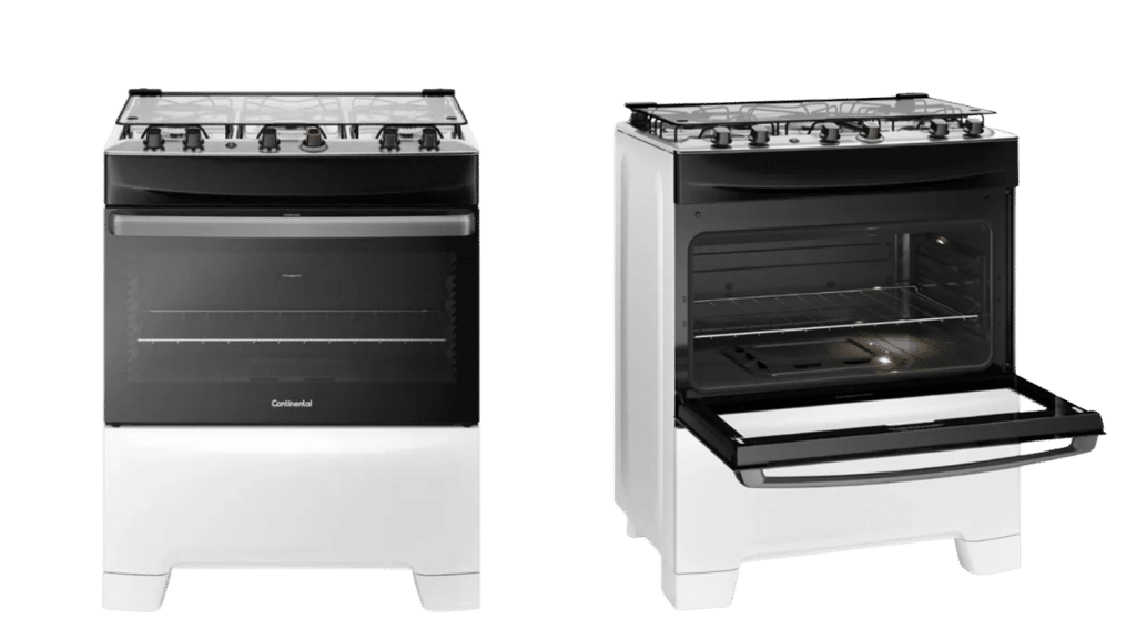 Comprar fogão Continental FC5IB 5 bocas inox branco