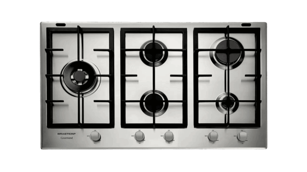 Tramontina Cooktop 75cm 5GX Gás Penta FF Tri Inox ou Brastemp Gourmand BDK90DRBNA